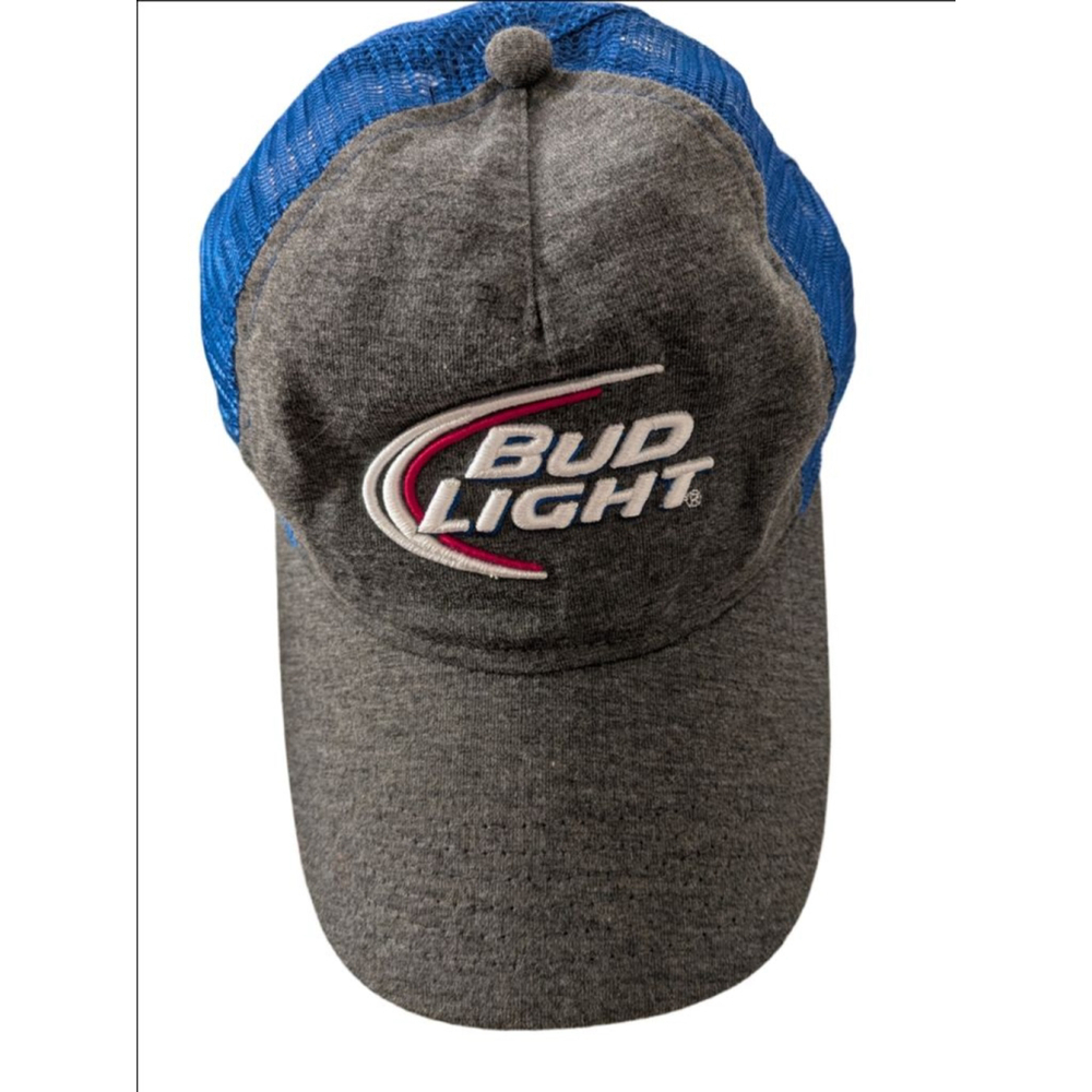 Men's Bud Light Gray Blue Trucker Hat One Size